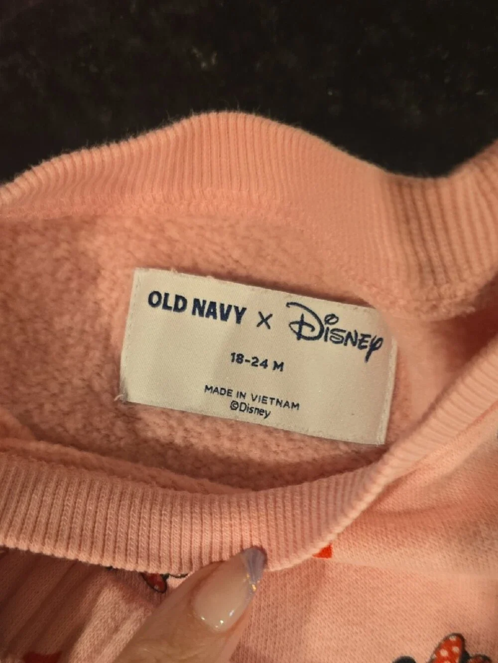 Lot Of 2 Sweats Old Navy Girls Pink Minnie Mouse Heart Set - Light  Pink